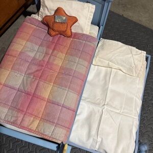 American Girl Doll Blue Moon and Stars Trundle Bed with Bedding